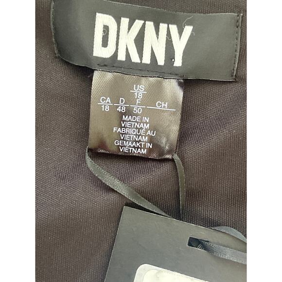 DKNY Sequin Sparkle V-Neck Special Occasion Dress Black Plus Size 18 NWT - Picture 10 of 10